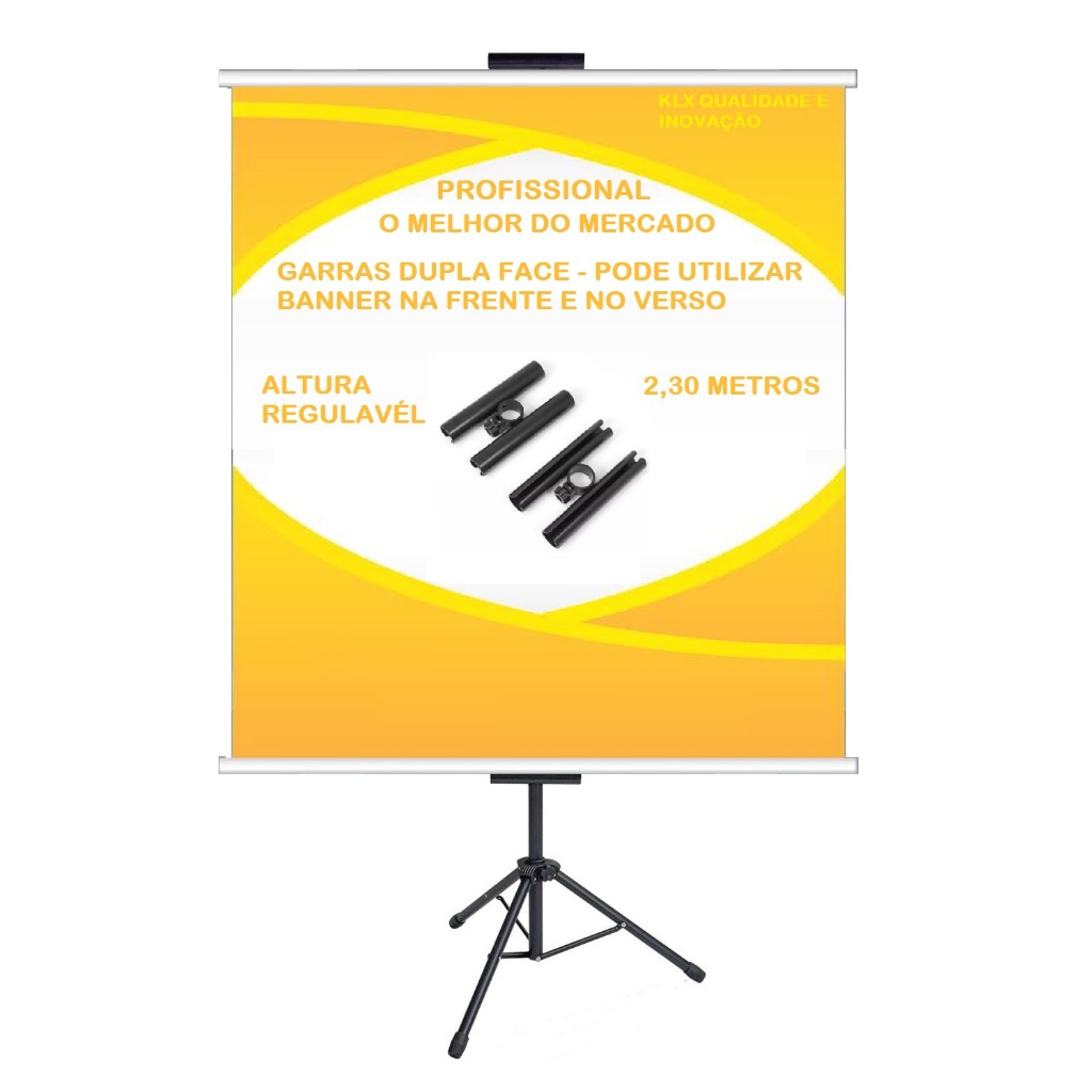 Porta Banner Tripe 2,30m Dupla Face C Garras Profissional KLX em Oferta na Shopee