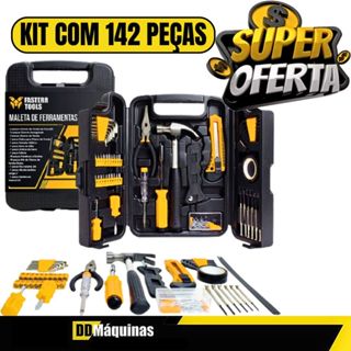 Kit de Ferramentas 142 Peças + Maleta- Fasterr em Oferta na Shopee