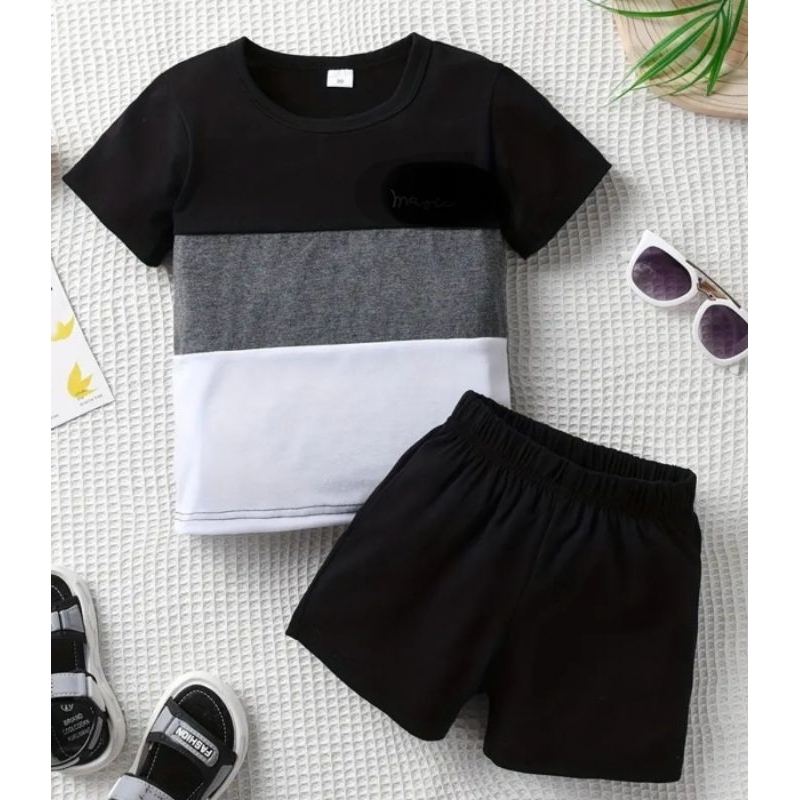 conjunto bebê e infantil multicolor verão em Oferta na Shopee