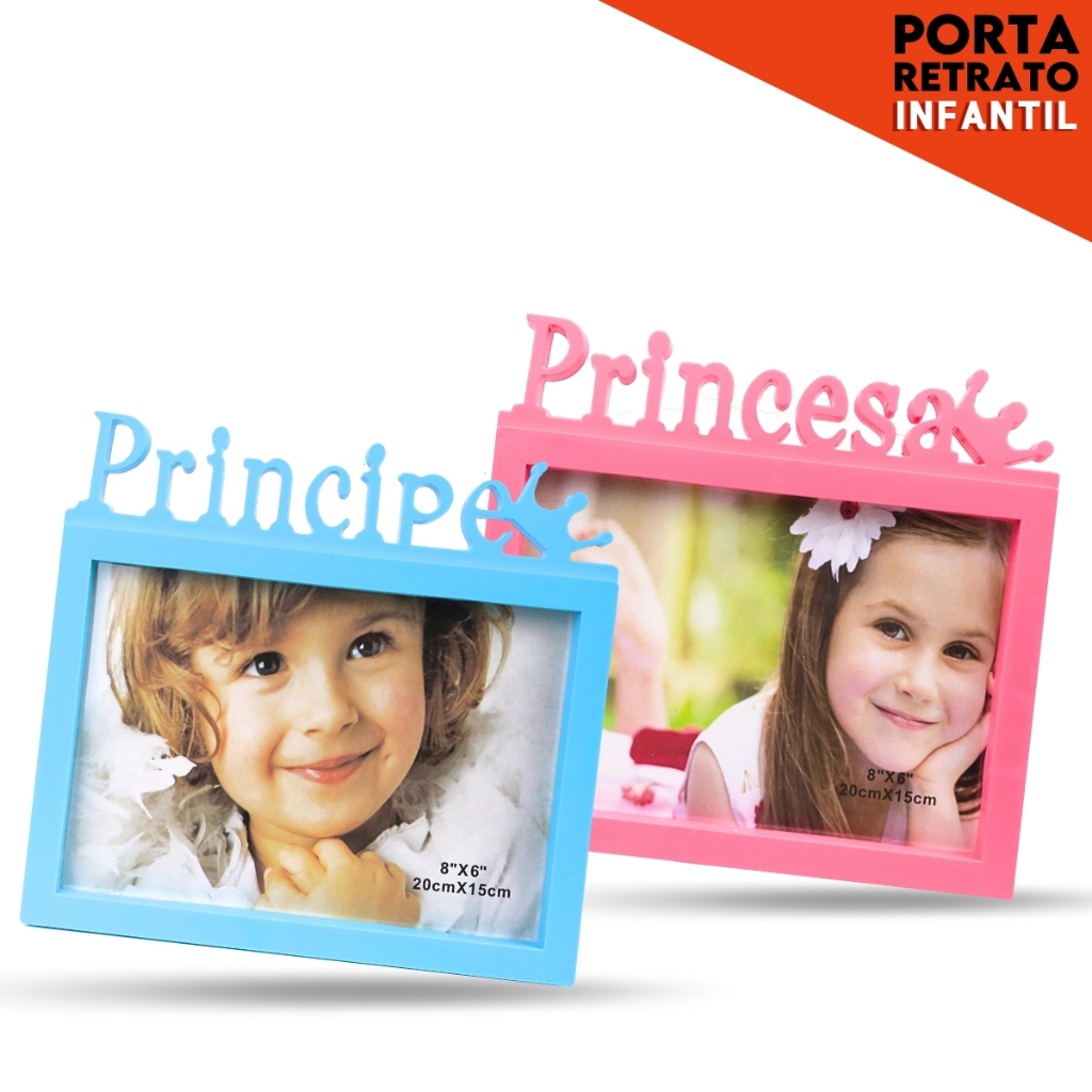 Porta Retrato Infantil Príncipe ou Princesa Resistente e Moderno 20x15  - Nybc
