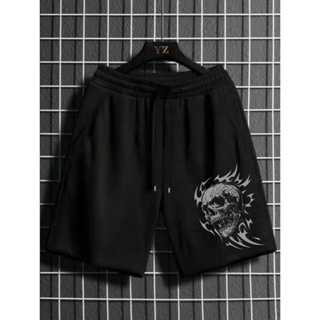 Bermuda Moletom Masculino Short Streetwear Treino Lançamento Estampado Caveira em Oferta na Shopee