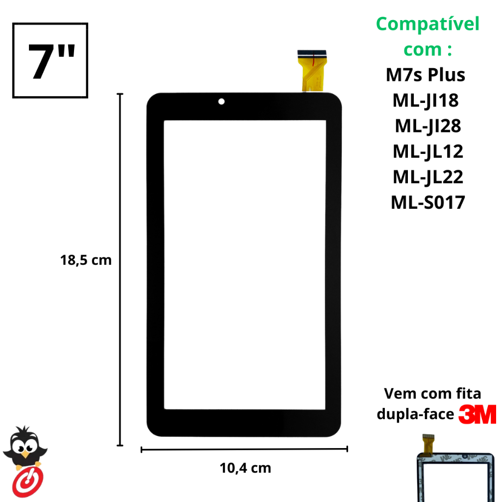 Touch Vidro Tablet Multilaser M7s Plus