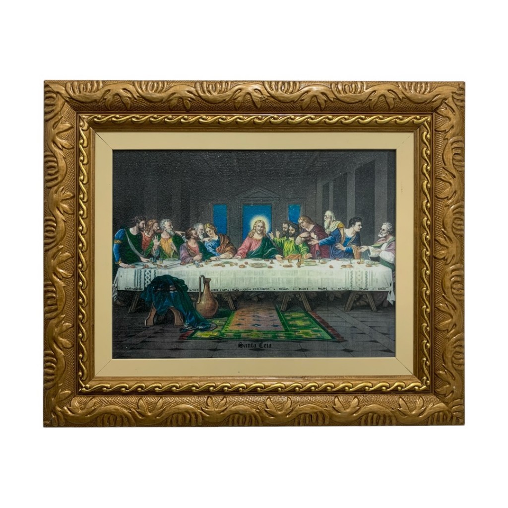 Quadro Santa Ceia Tradicional Imagem Resinada 46x56cm
