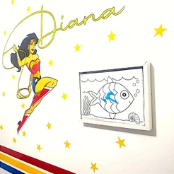 Moldura A4 Quadro de lembranças Para Desenho Recordação
