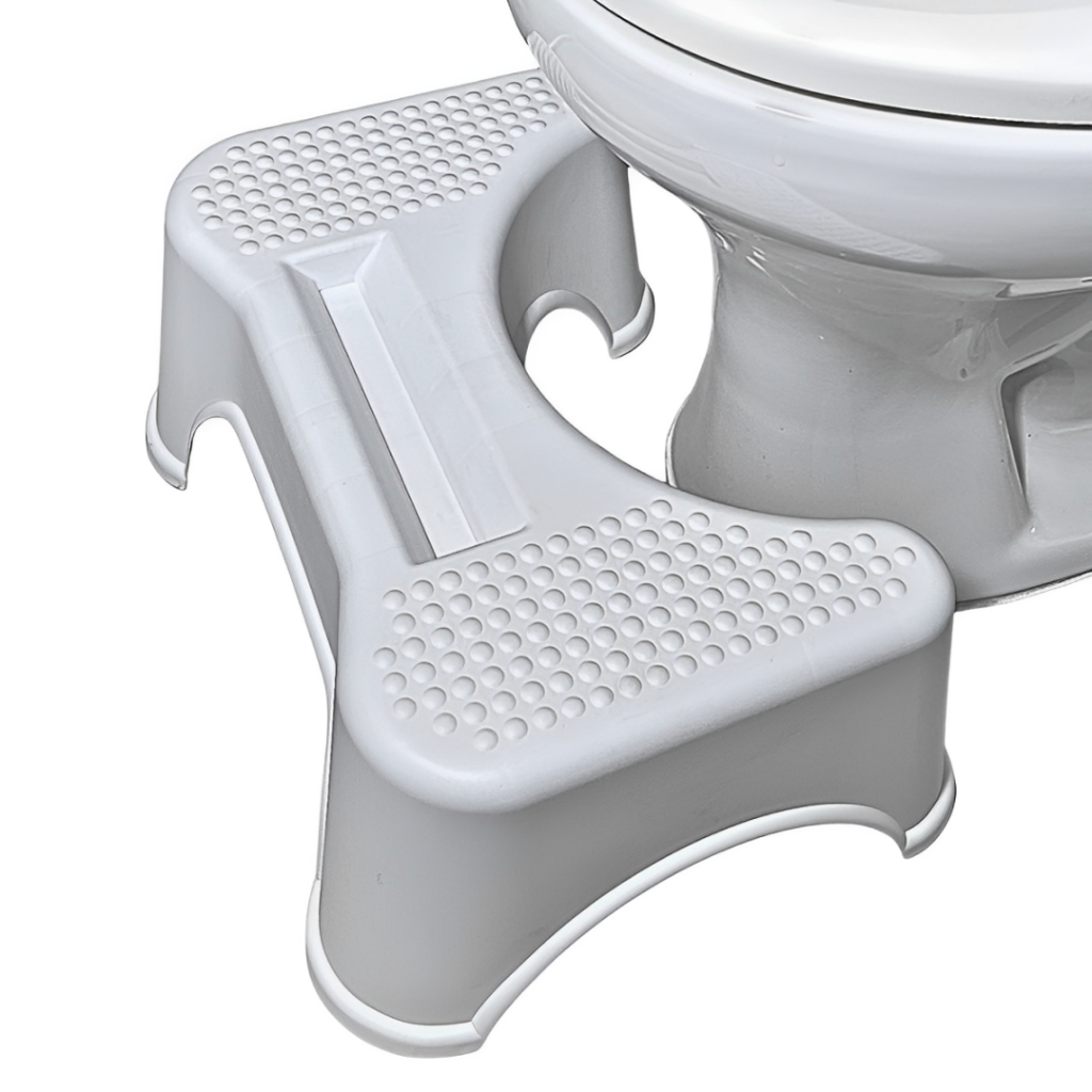 Apoio Pés Vaso Sanitário Com Porta Celular e Antiderrapante Multiuso Branco Banquinho Vaso...