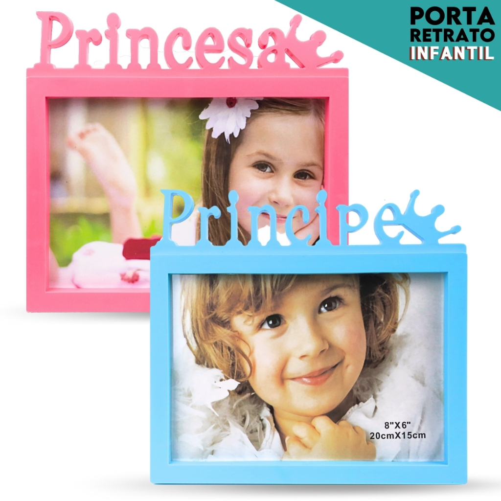 Porta Retrato Infantil Principe ou Princesa Resistente e Moderno 20x15  - CH