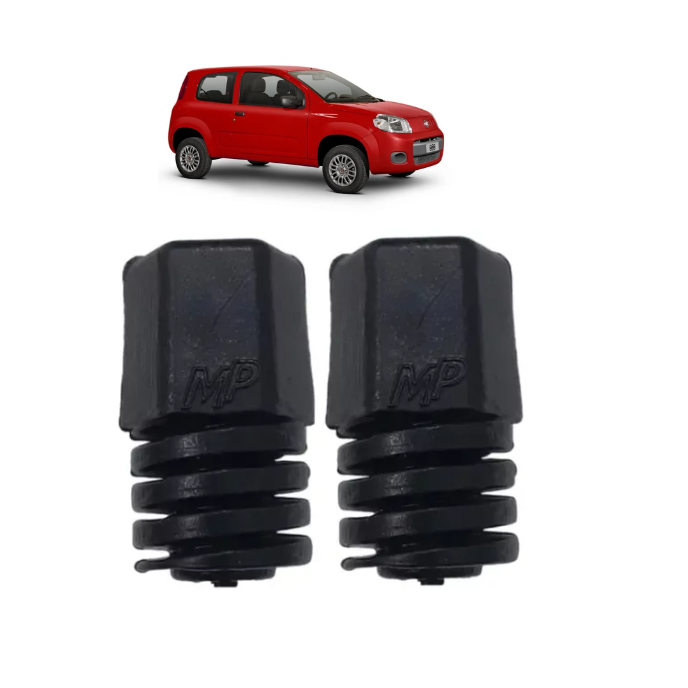 Par (2 unidades) Batente borracha do Capô - Fiat Novo Uno - 234211/ 3616