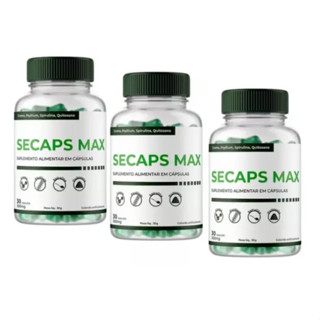 3x Potes Secapsmax - 180 Cáps - 100% Natural - Promoção Free em Oferta na Shopee