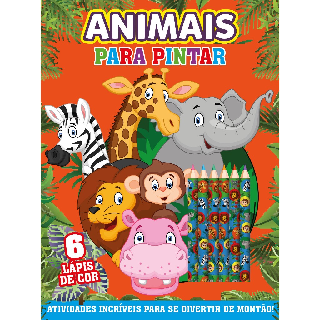 Animais para Pintar - com Lápis de Cor