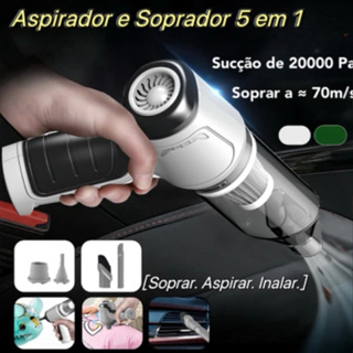 Aspirador e Soprador Portátil 5 em 1 - Alta Potência e Multifuncional para Limpeza Completa em Oferta na Shopee
