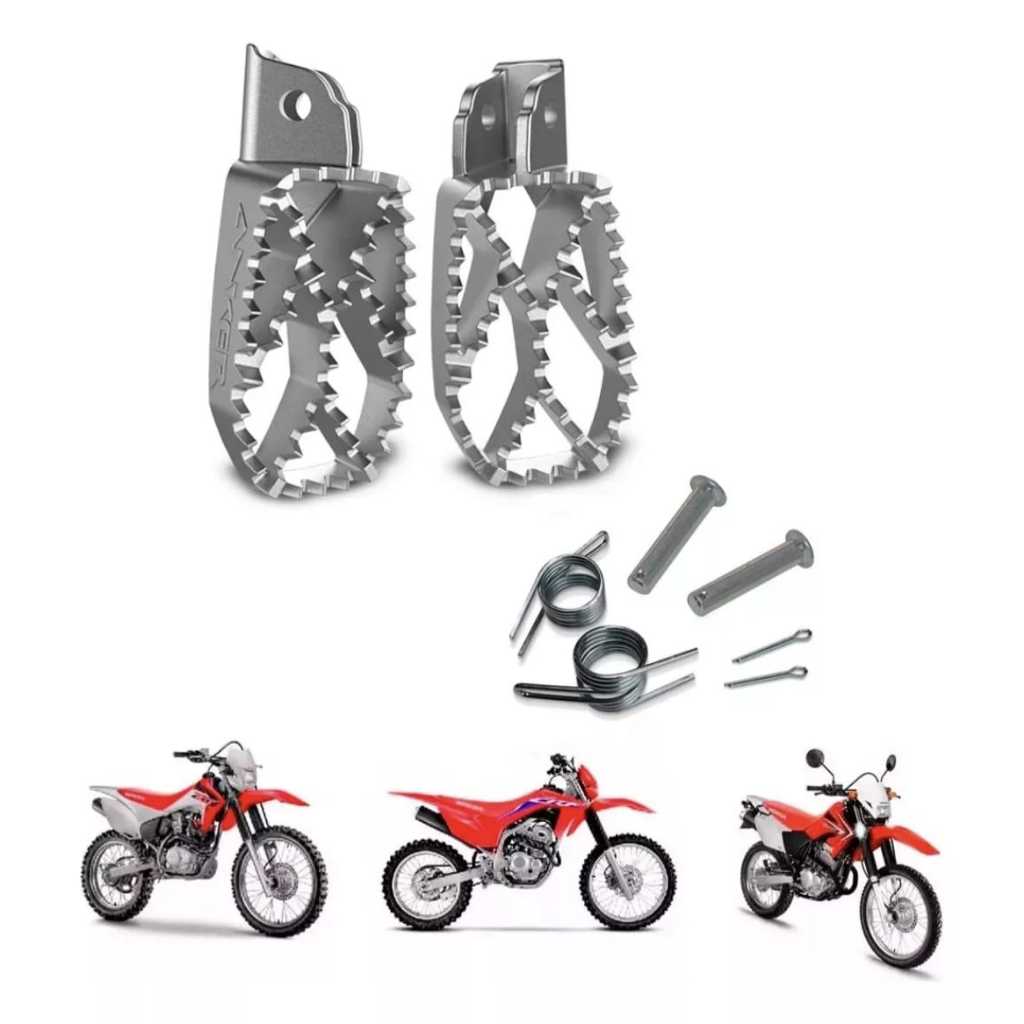 Pedaleira Anker Inox Crf 230/250 Tornado Xre300 + Pino Molas Cores em Oferta na Shopee
