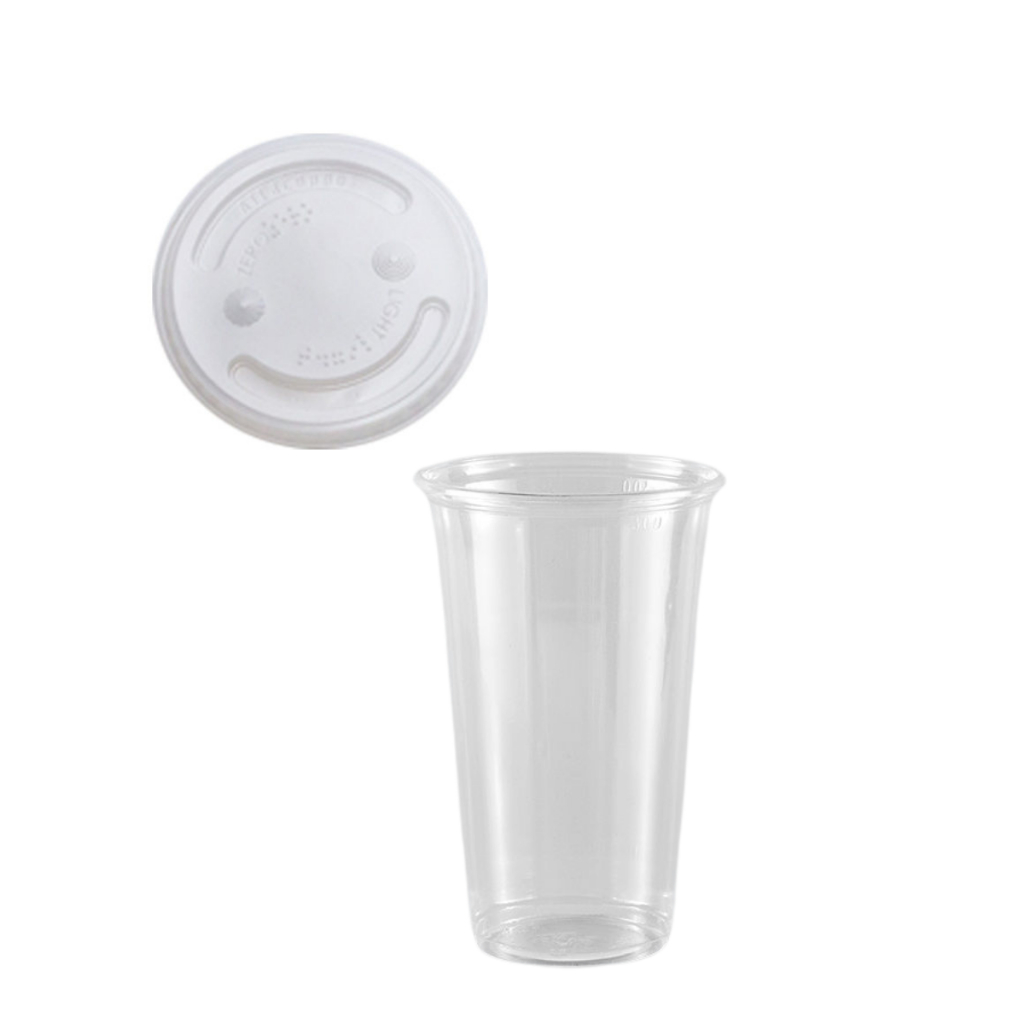 Copo Descartável 500ml Liso 100 Unidades Tampa S/ Furo