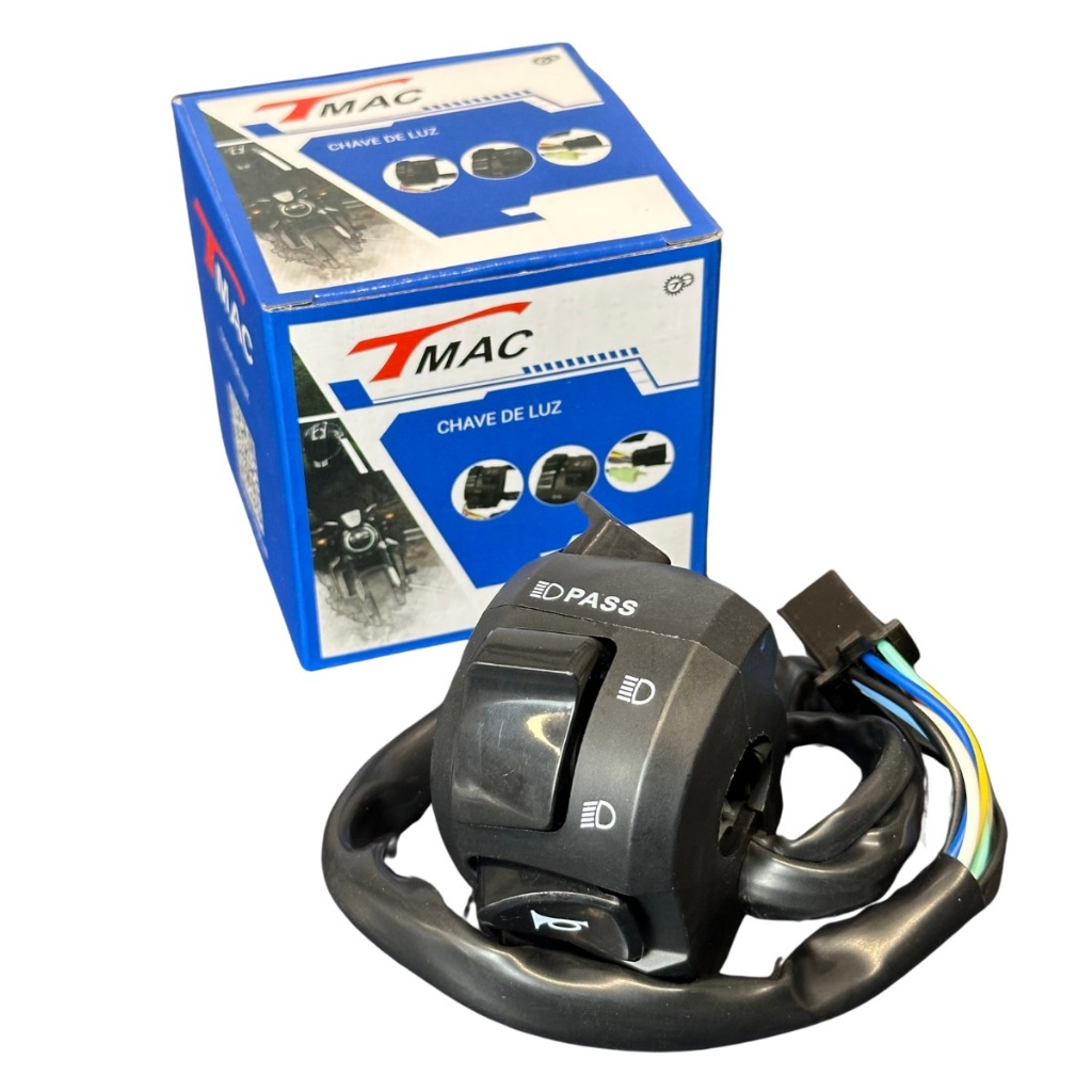 CHAVE DE LUZ COM LAMPEJADOR P/ MOTO HONDA NXR 160 BROS / ESD FLEX / ESDD FLEX