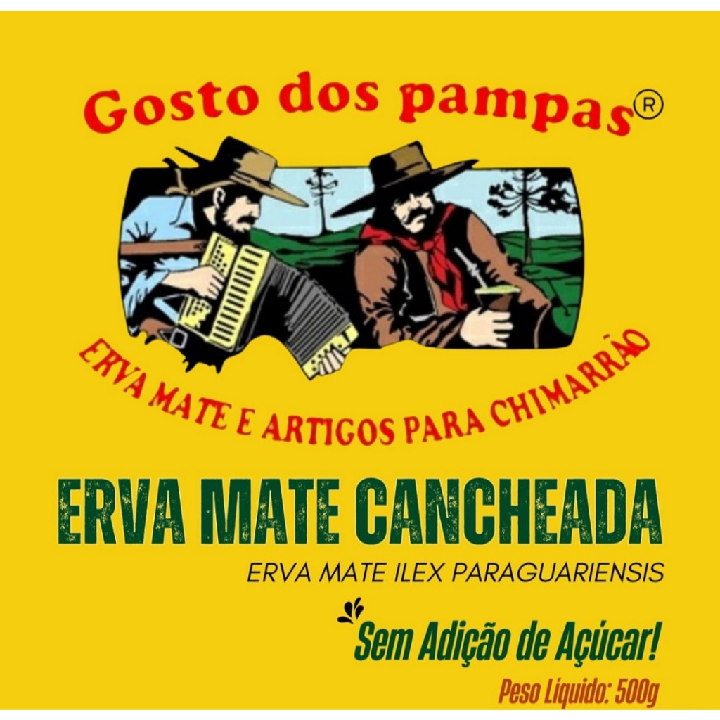 Erva Mate  Cancheada Artesanal Gosto dos Pampas