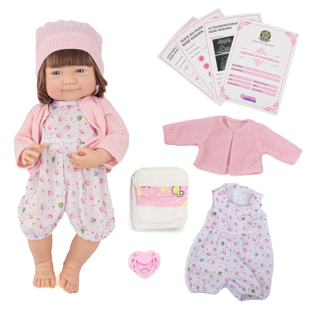 Boneca Reborn Realismo e Carinho Conect Brinq