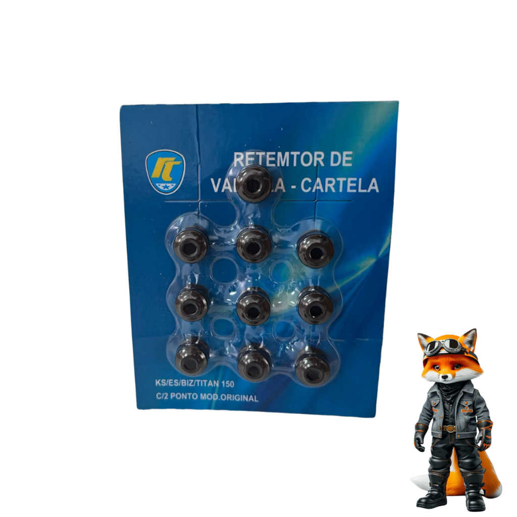RETENTOR DE VALVULA CG TITAN TWISTER BIZ YBR (10 UN) — imagem 2 de 2