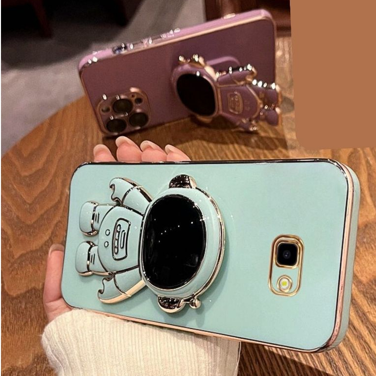 Capinha de Celular Samsung A73 A53 A33 A23 A13 A03 A72 A52 A32 A22 A12 A02 com Suporte Astronauta