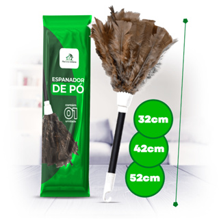 Espanador De Pó Pena de Peru Natural 32cm 42cm 52cm Limpeza Faxina em Oferta na Shopee