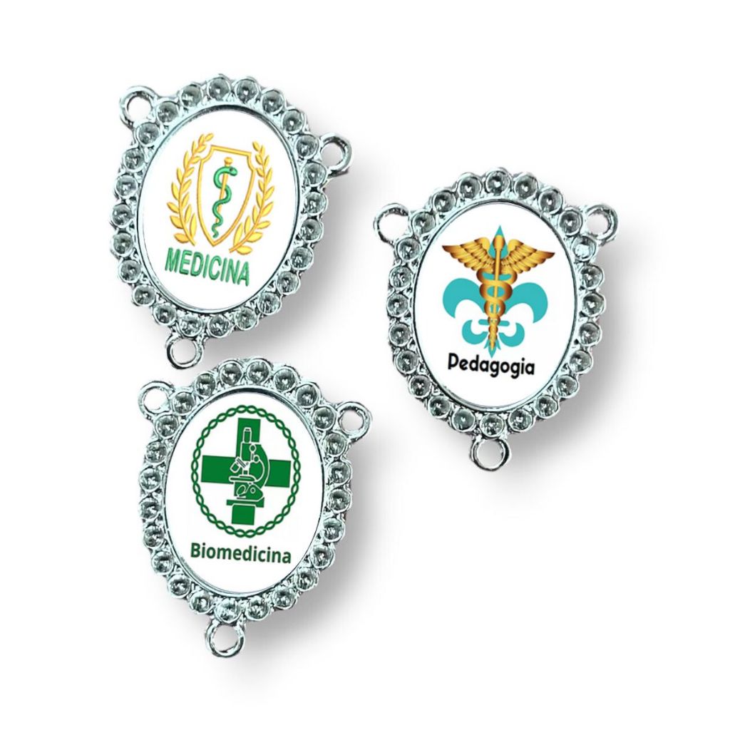 Entremeios para Terços de Profissões (1 unidade) Entremeio resinado com simbolo de Profissões em Oferta na Shopee