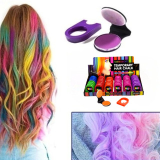 Kit Com 6 Giz Tinta Temporária Lavavel Para Cabelo Colorido 9802
