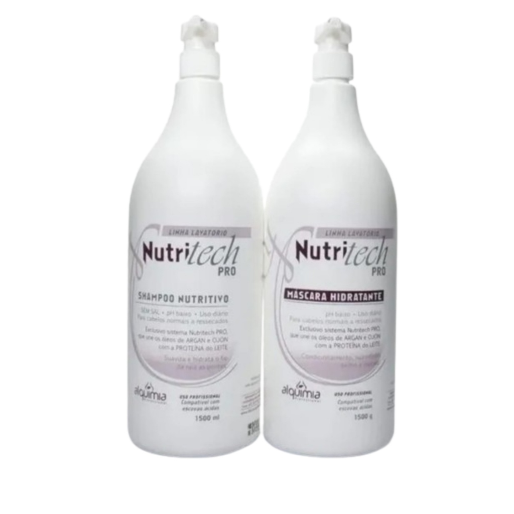 Máscara + Shampoo Nutri Tech Pro Reconstrução 2x 1500 Ml