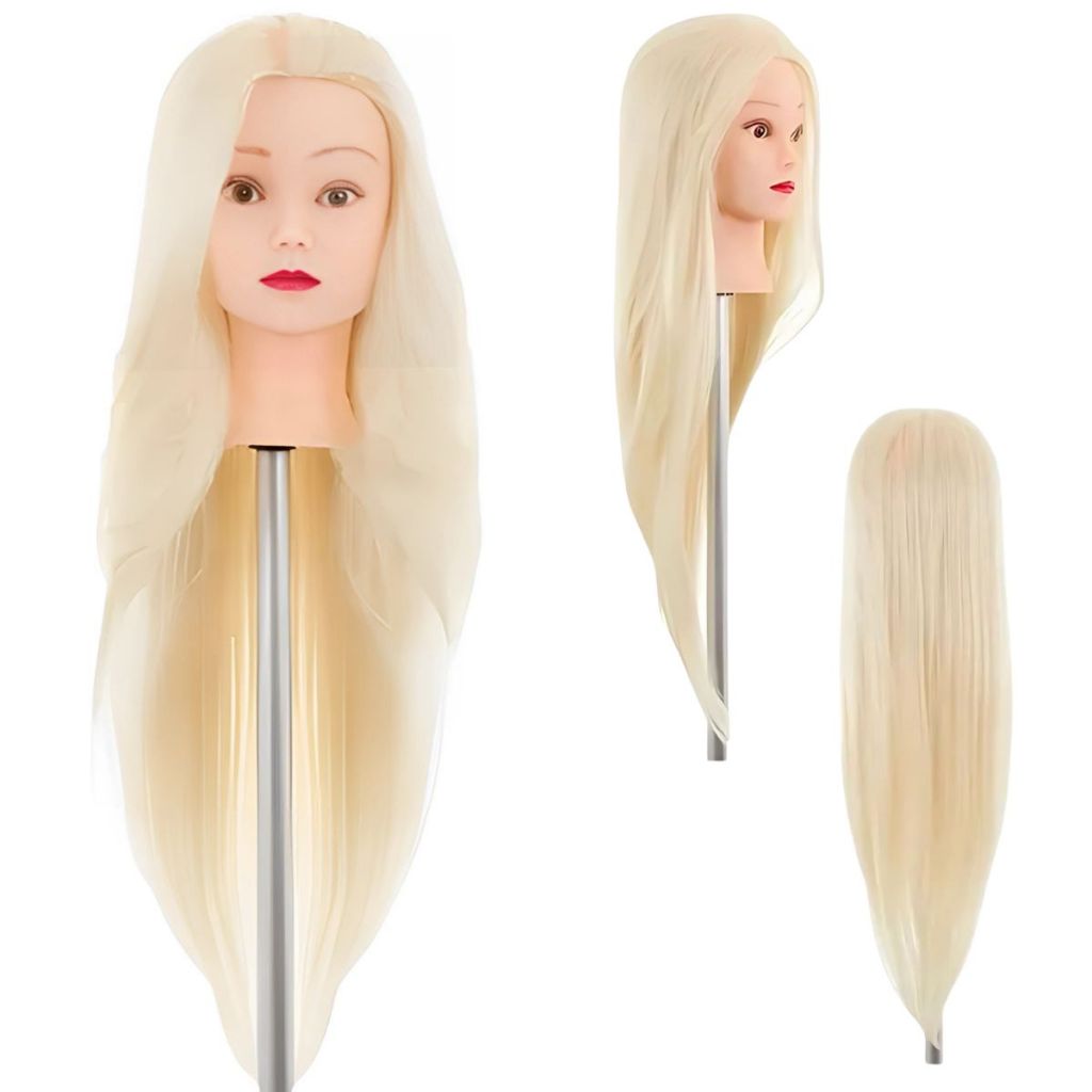 Cabeça De Boneca Sintética Para Treino Profissional de Corte 60cm Excelente Qualidade em Oferta na Shopee