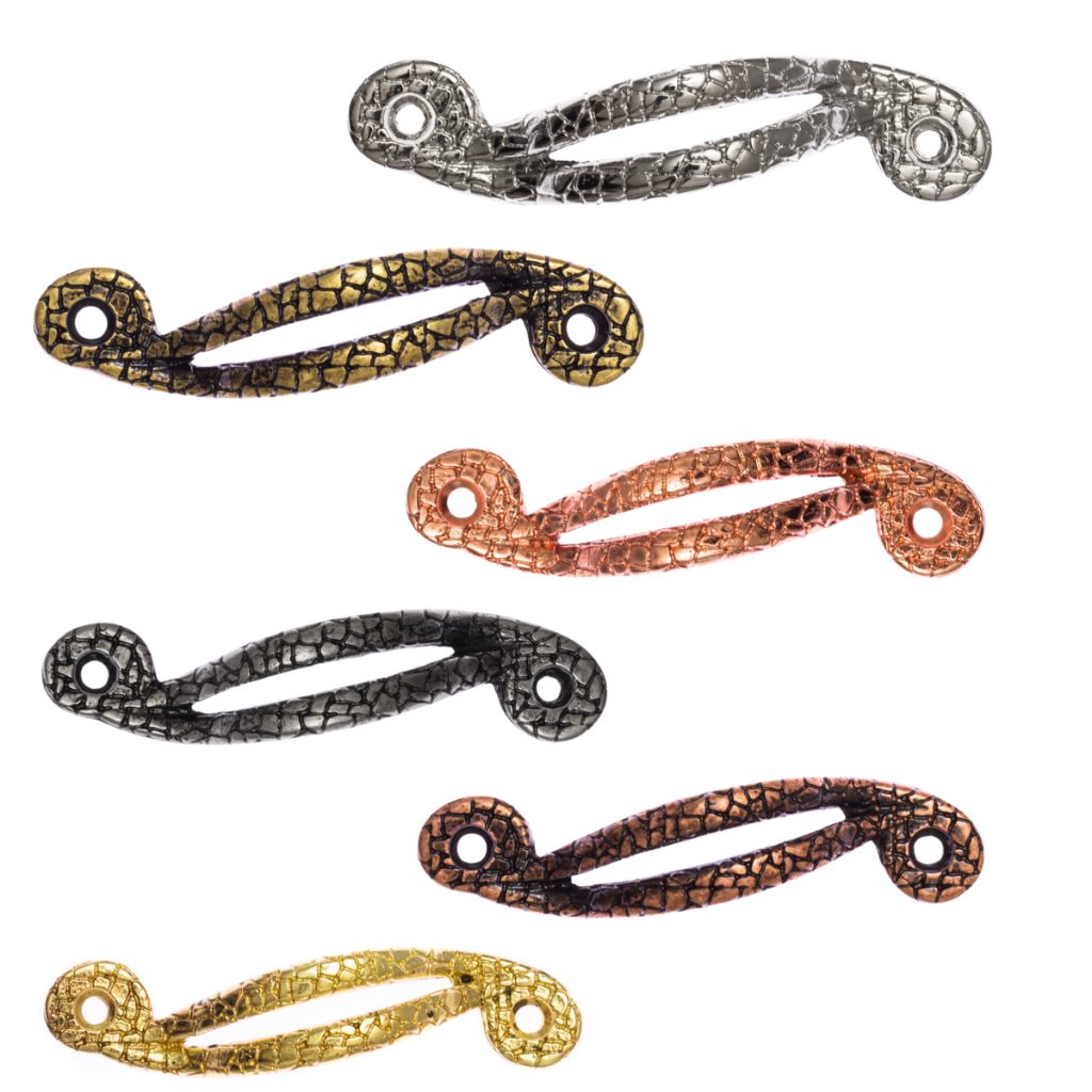 Kit 2 Alças Puxador Em Metal Egito Artesanato Decoração + Parafusos Bandejas Caixa MDF Móvies