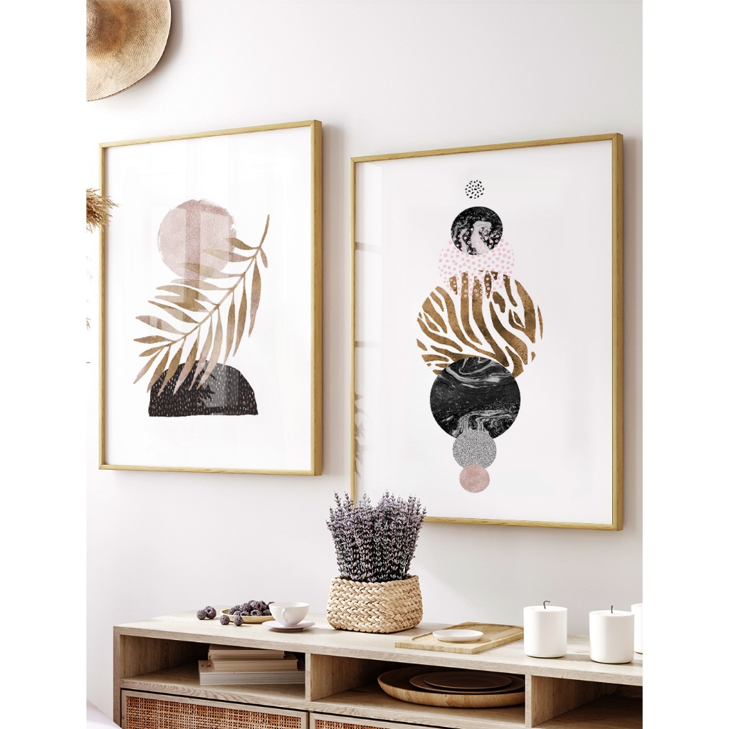 Quadro Minimalista Com Moldura Vidro Quadro Decorativo Sala Grande Quadro Quarto Casal Planetas Duo