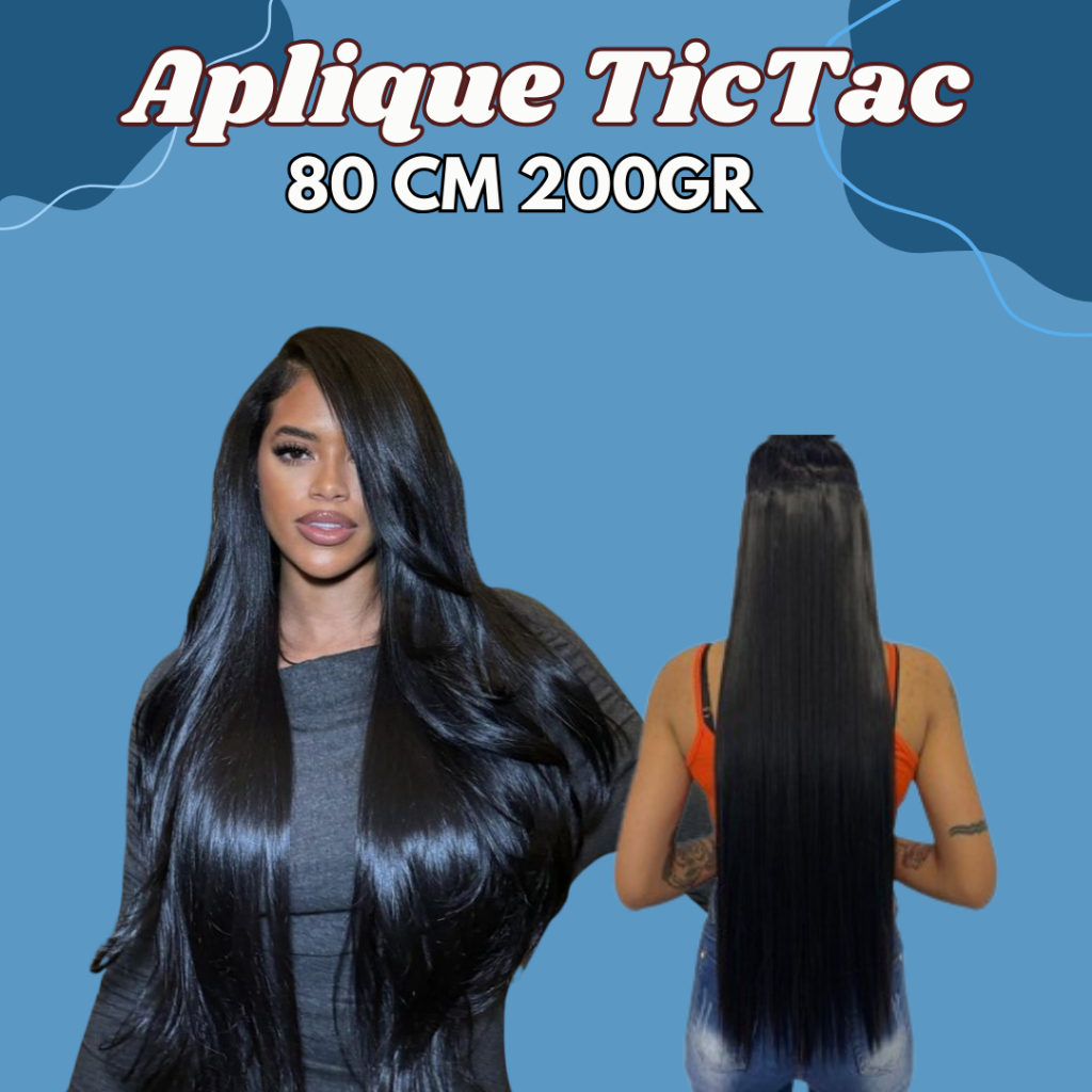 Cabelo Aplique Tic Tac - 80CM