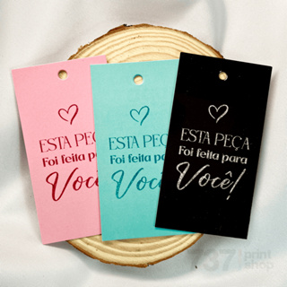 Etiqueta para Roupas Femininas Tag - Design Elegante com Frase Motivacional - Pronta Entrega em Oferta na Shopee