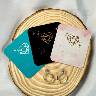 Tag para 1 Par de Brinco e Colar - Tamanho 4,5x5cm - Papel 300g Verniz Total - Joias e Semijoias Pronta Entrega em Oferta na Shopee