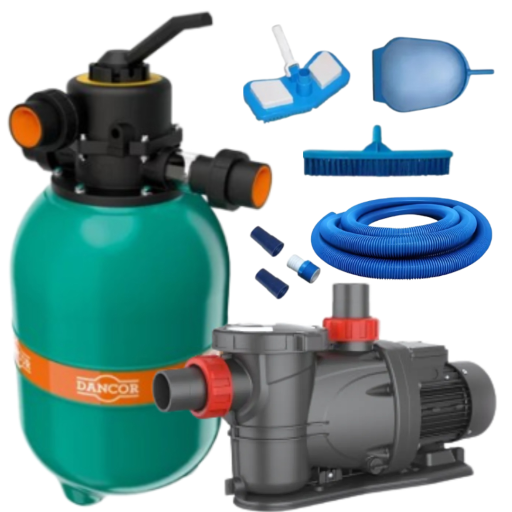 Bomba P/piscina 1/3cv C/filtro Dfr12 30.000l + Kit em Oferta na Shopee