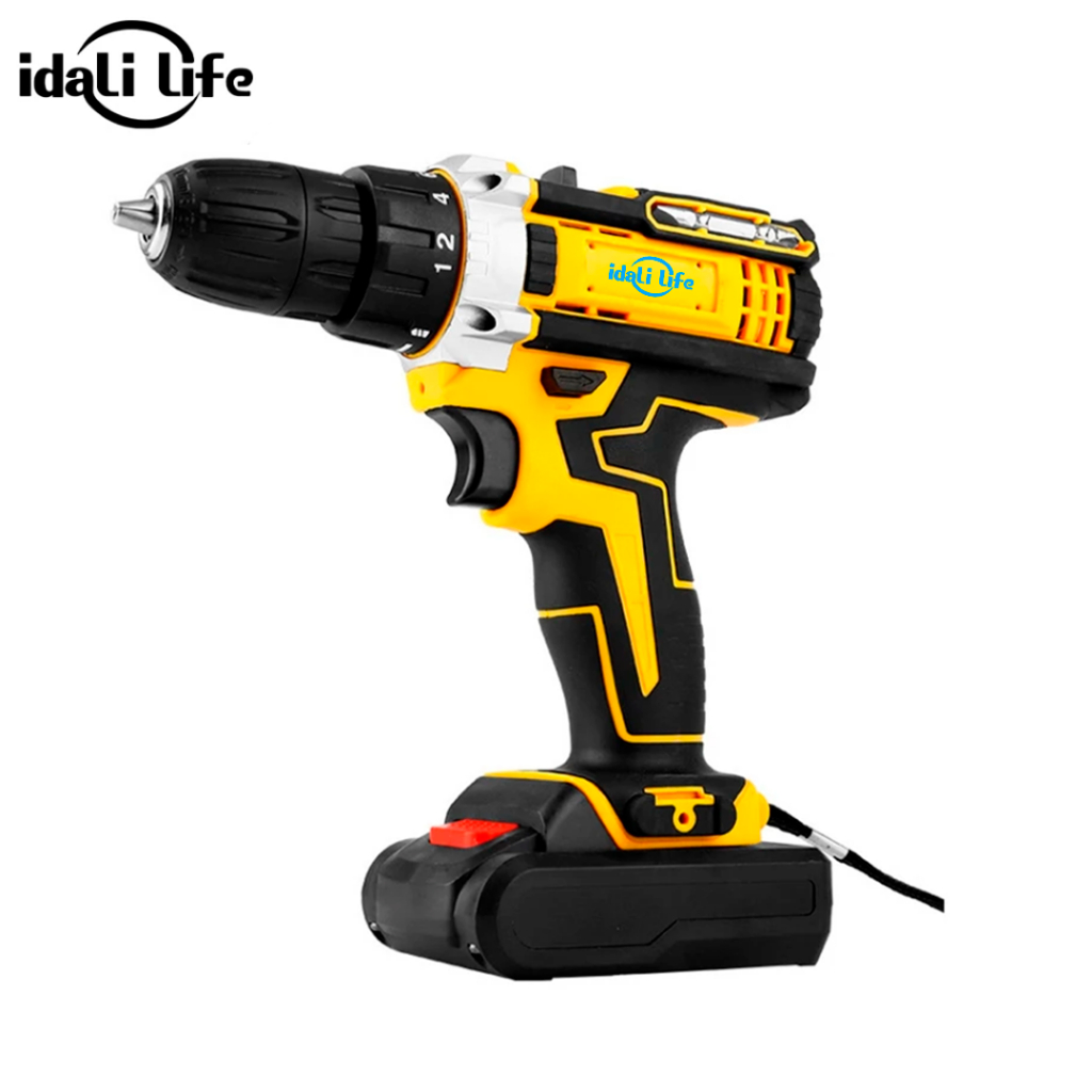 Parafusadeira Furadeira 21V 2 Baterias Com Maleta e Acessórios Completo IDALI LIFE em Oferta na Shopee