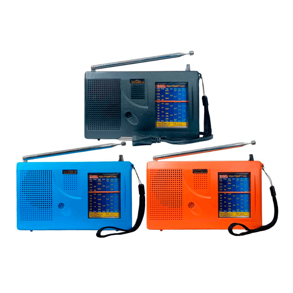 Rádio Portátil  7 Faixas 71AC - (FM1 + FM2 + OM + 4 OC) -  Motobras