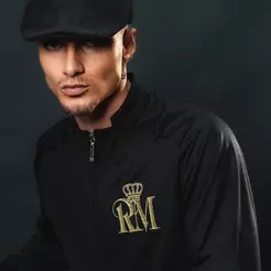 Jaqueta Real Madrid Raglan Preta Oficial