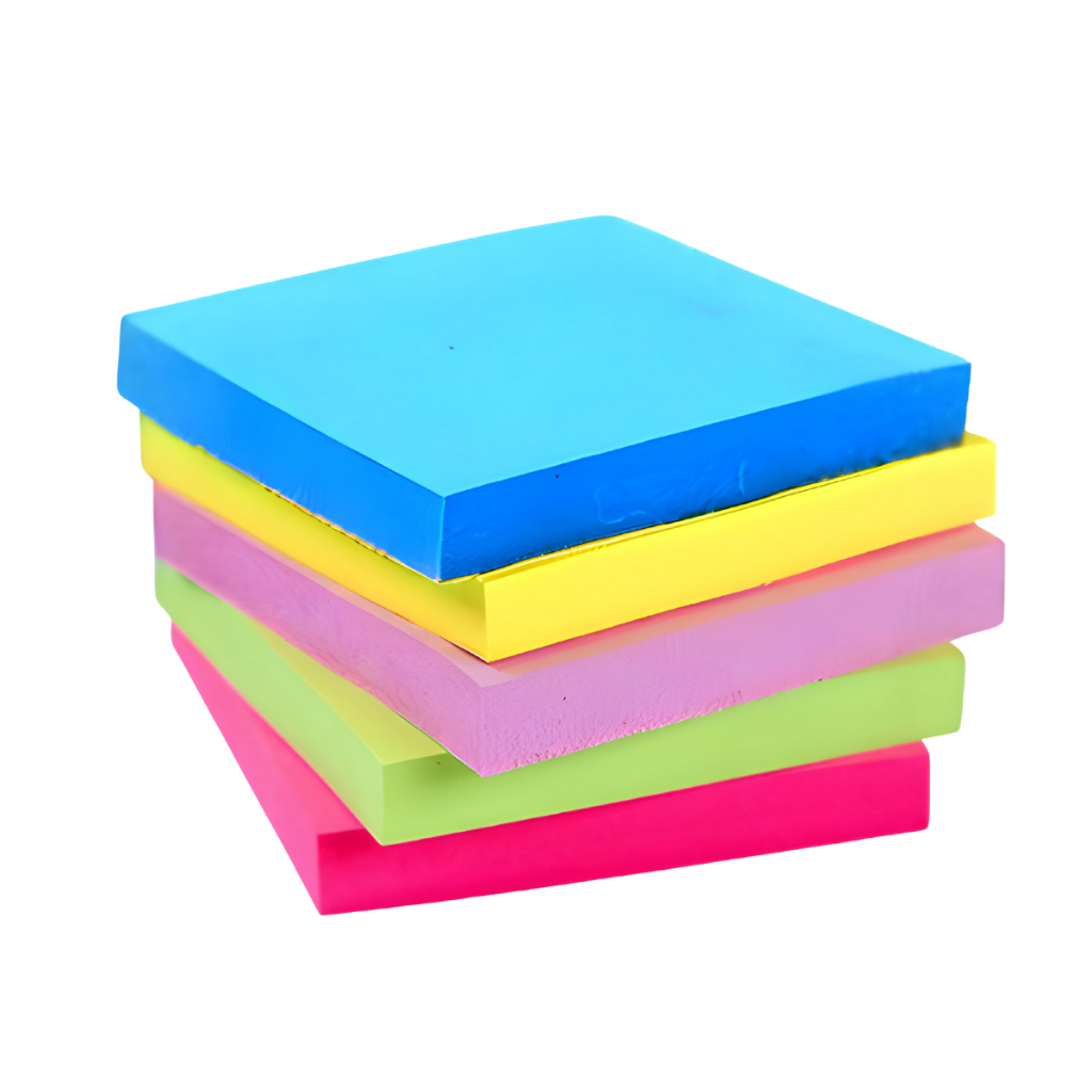 Bloco 2000Folhas 5 Cores Lembrete Notas Anotações Recados Colorido Neon Autoadesivo Multiuso 5x5cm em Oferta na Shopee