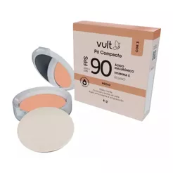 Pó Compacto Facial Vult FPS90 Médio 6g