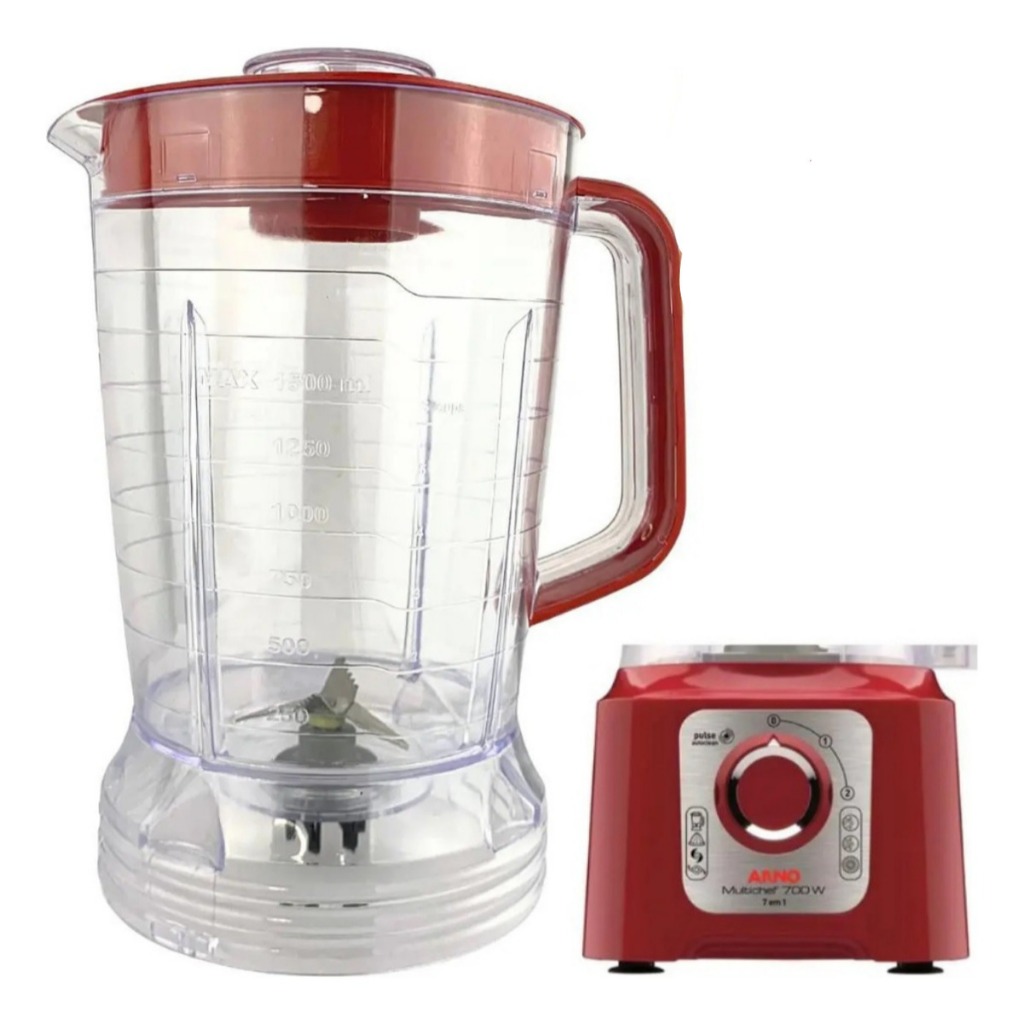 Copo Liquidificador Compatível com Arno Power Max 700w Ln50/51 Vermelho