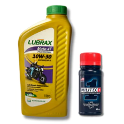 KIT TROCA DE ÓLEO LUBRAX 10W30 + MILITEC 40ml.