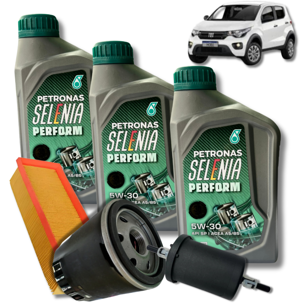 KIT TROCA DE ÓLEO 5W30 SELENIA + FILTROS (FIAT MOBI)