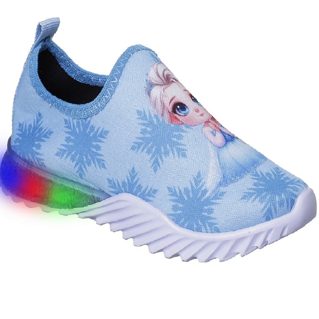 Tênis Infantil LED de Menina Com Led Luzinha Tenis Princesa tenis com luzes coloridas