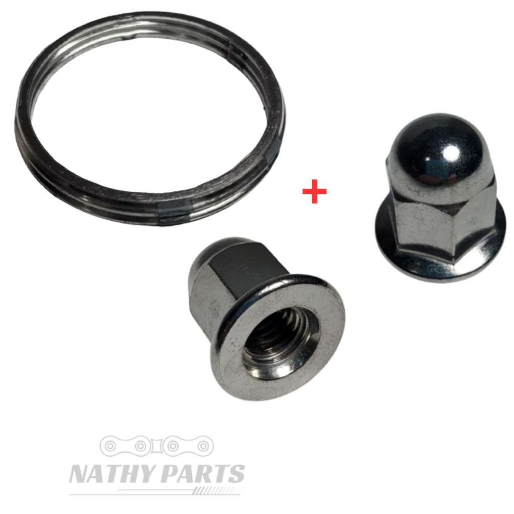 Anel de Escape Twister 250 Xr 250 Tornado 01 a 08 Cb 300 09 a 15 + 2 Porcas 8mm do escapamento