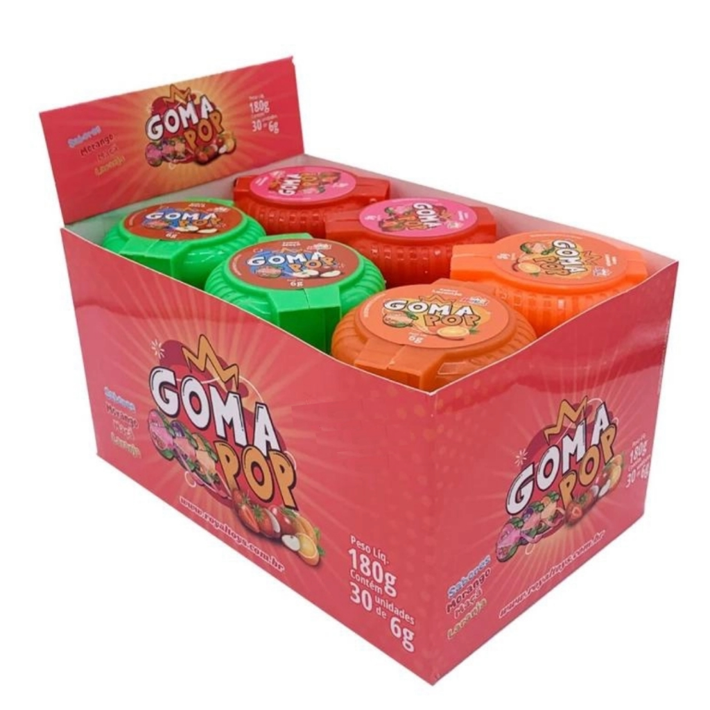 CHICLETE GOMA POP SORTIDA 6G C/ 30 unidades ROYAL TOYS em Oferta na Shopee