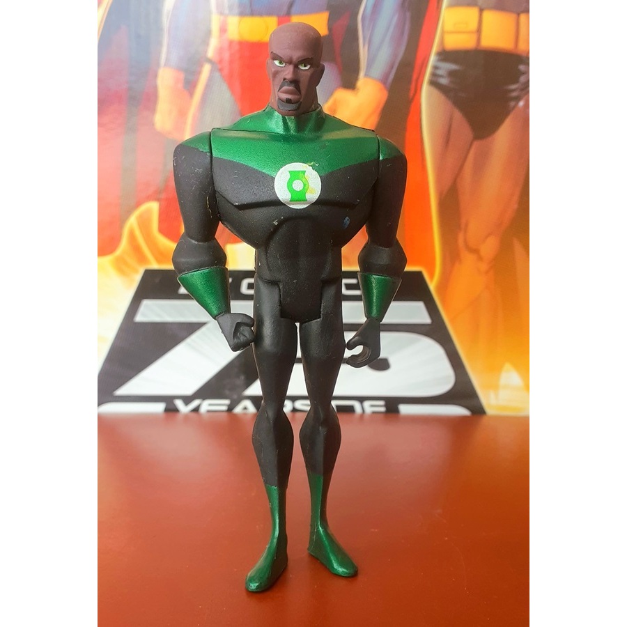 Boneco DC jlu - John Stewart - metálico - Lanterna verde - Original Mattel