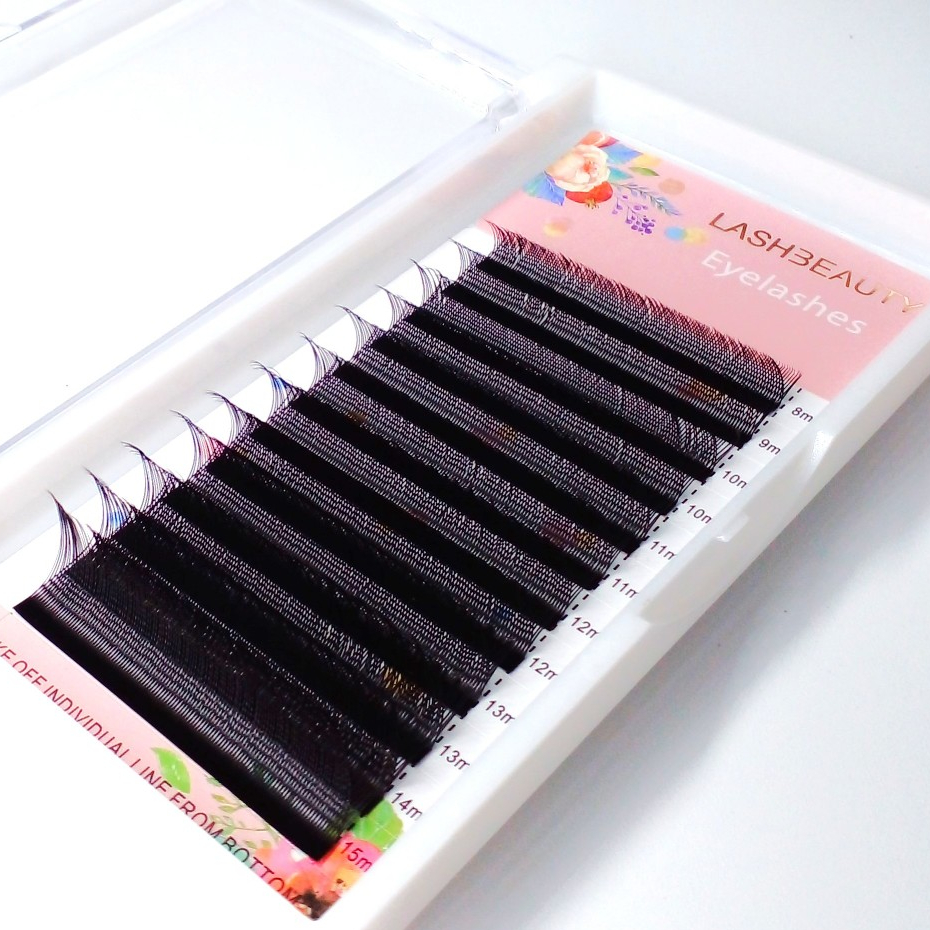 LashBeauty Cílios YY Mix 8mm ~ 15mm Espessura 0.07D Volume Brasileiro Lash Eyelashes SQ3316