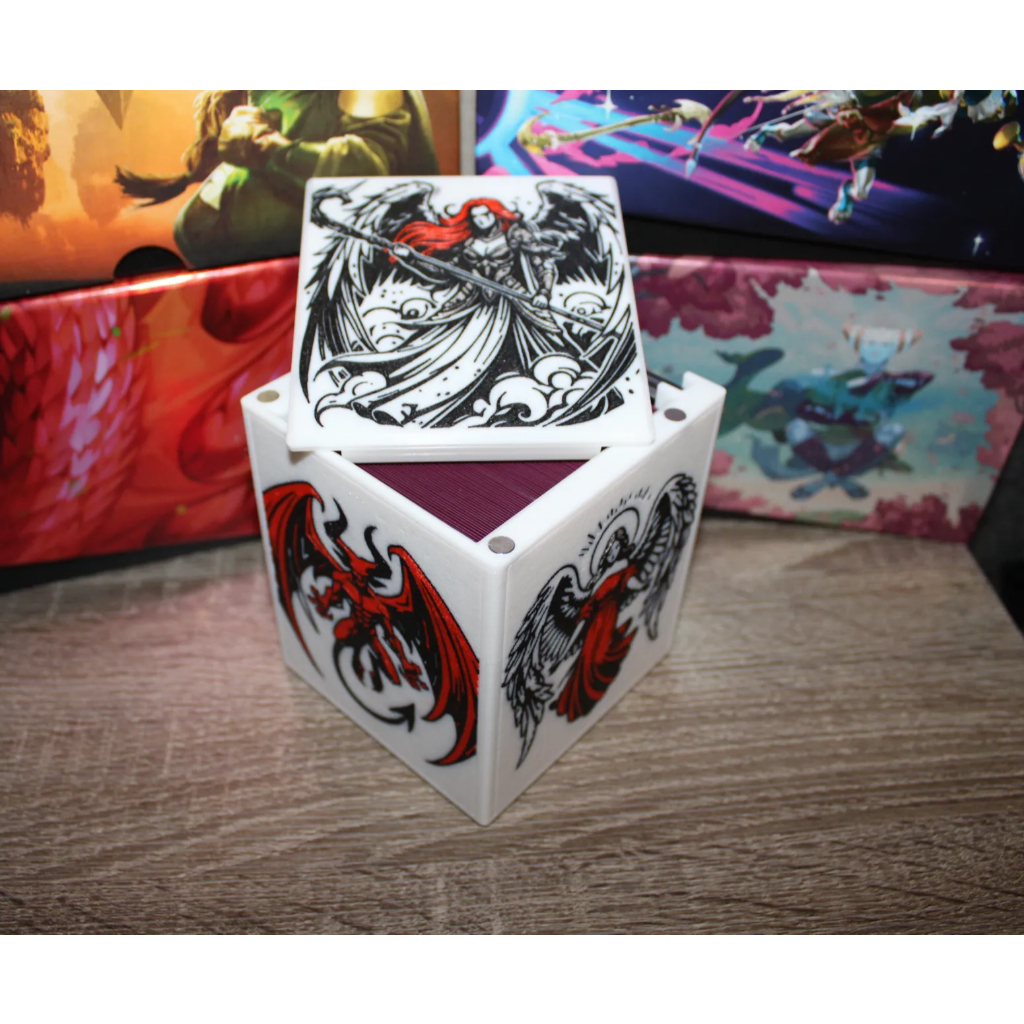 Deck Box Magnética p/ TCG MTG Pokémon Yu-Gi-Oh Commander Porta Cartas 100+ Sleeves Caixa c Colecionáveis Personalizavel em Oferta na Shopee