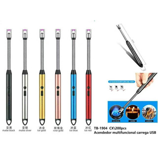 Acendedor De Fogão Isqueiro Eletrico Fogão Churrasqueira Vela Original Recarregavel USB