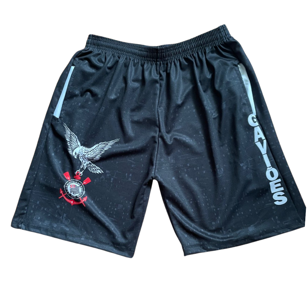 Bermudas Shorts GAVIÕES DA FIEL Torcida Organizada  TAMANHO ÚNICO 100%POLIÉSTER