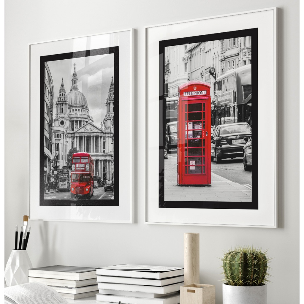 Quadro Preto E Branco Quadro Decorativo Sala Com Moldura E Vidro Quadro Quarto Casal Londres Duo