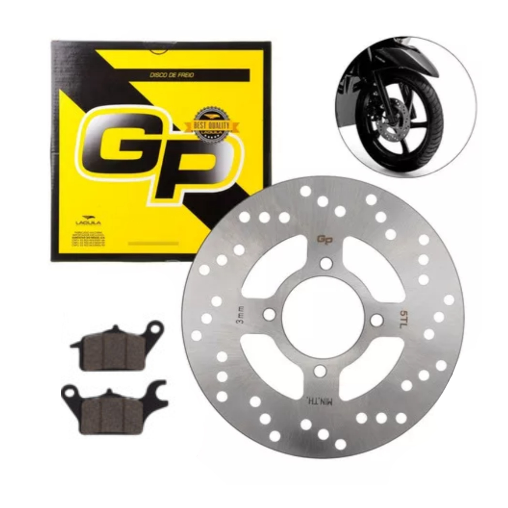 Disco De Freio Dianteiro Com Pastilha Moto Yamaha Neo 125 2016 em diante em Oferta na Shopee